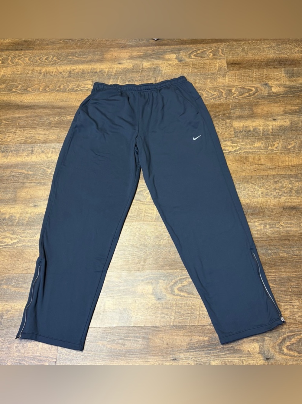 Nike Dri-FIT Running Joggers SweatPants Womens XXL 2XL Blue Zip Ankle 339669-475